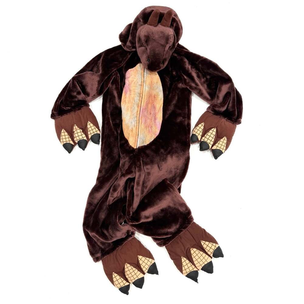 NEW Vintage Chosun Kids Brown Dinosaur 1pc Halloween Cosplay Costume